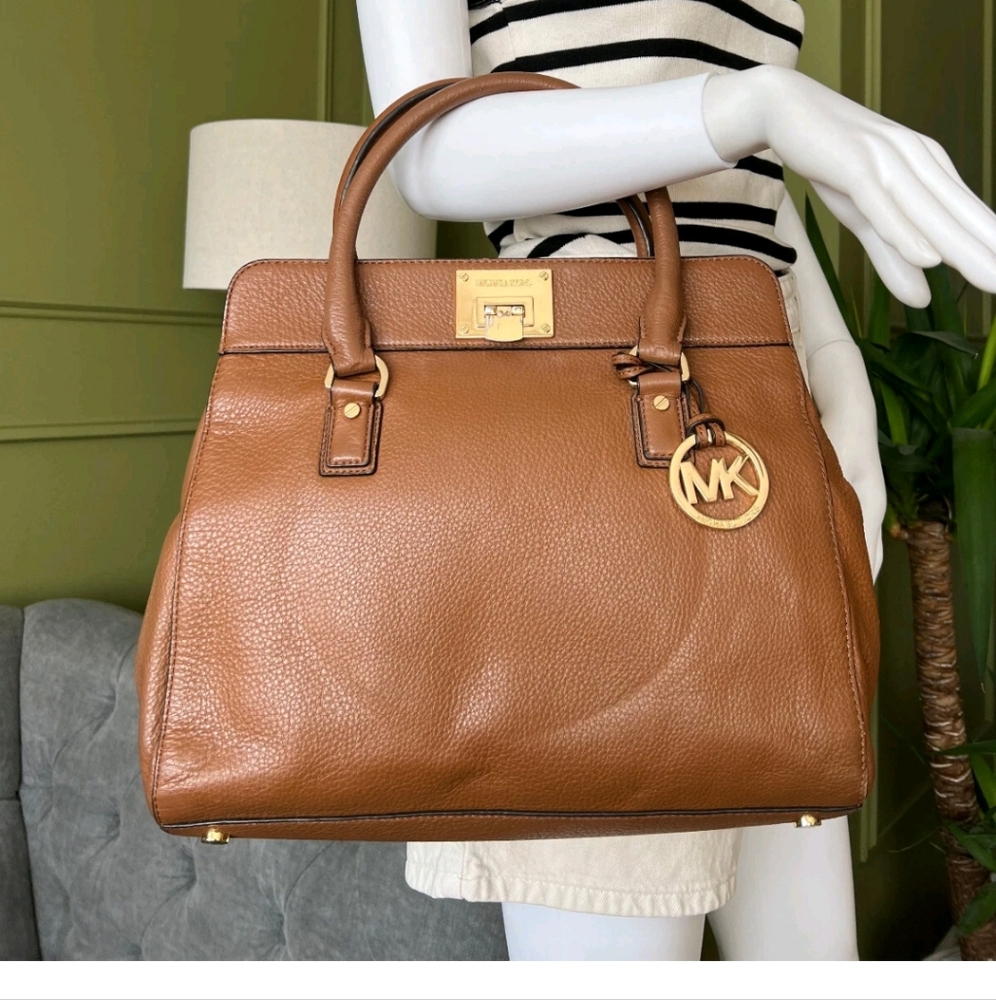 Michael Kors Astrid  Brown Satchel with Gold Tone Hardware Large - Picture 2 of 12